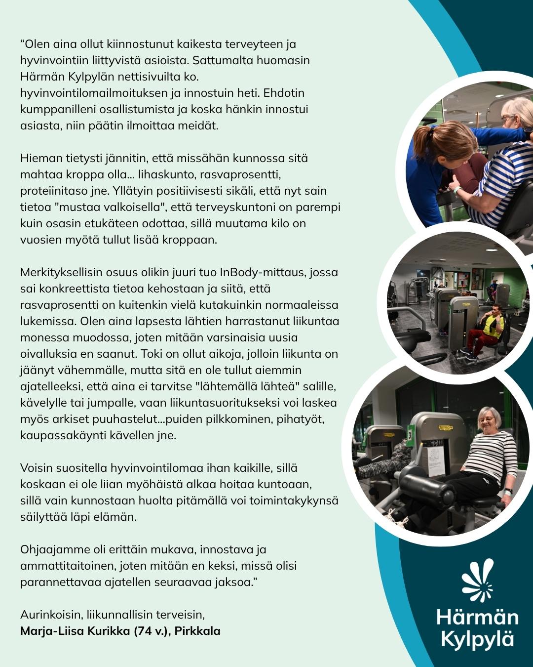 hyvinvointiloma Härmän Kylpylässä