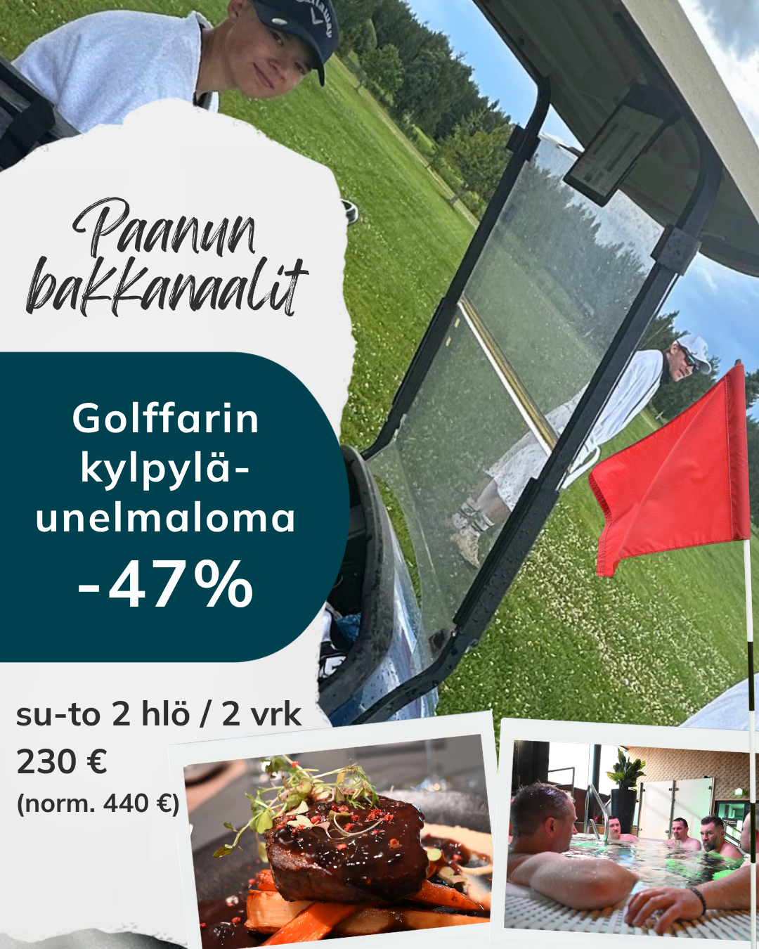 golfloma kylpylälomatarjous Härmän Kylpylä